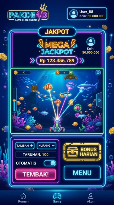 Cuplikan layar menu unduhan pakde4d untuk perangkat Android